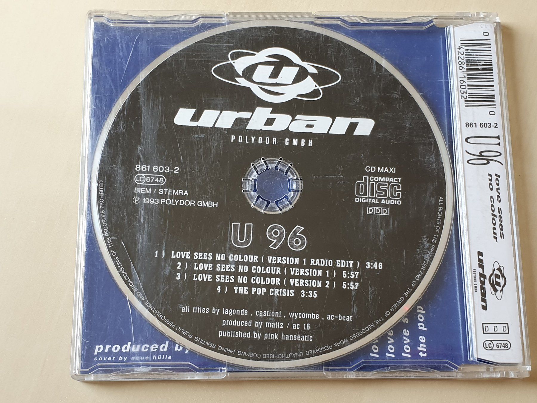 CD: U96 Love sees no Colour – Usato da Stansstad venduto da collectorsshop 1