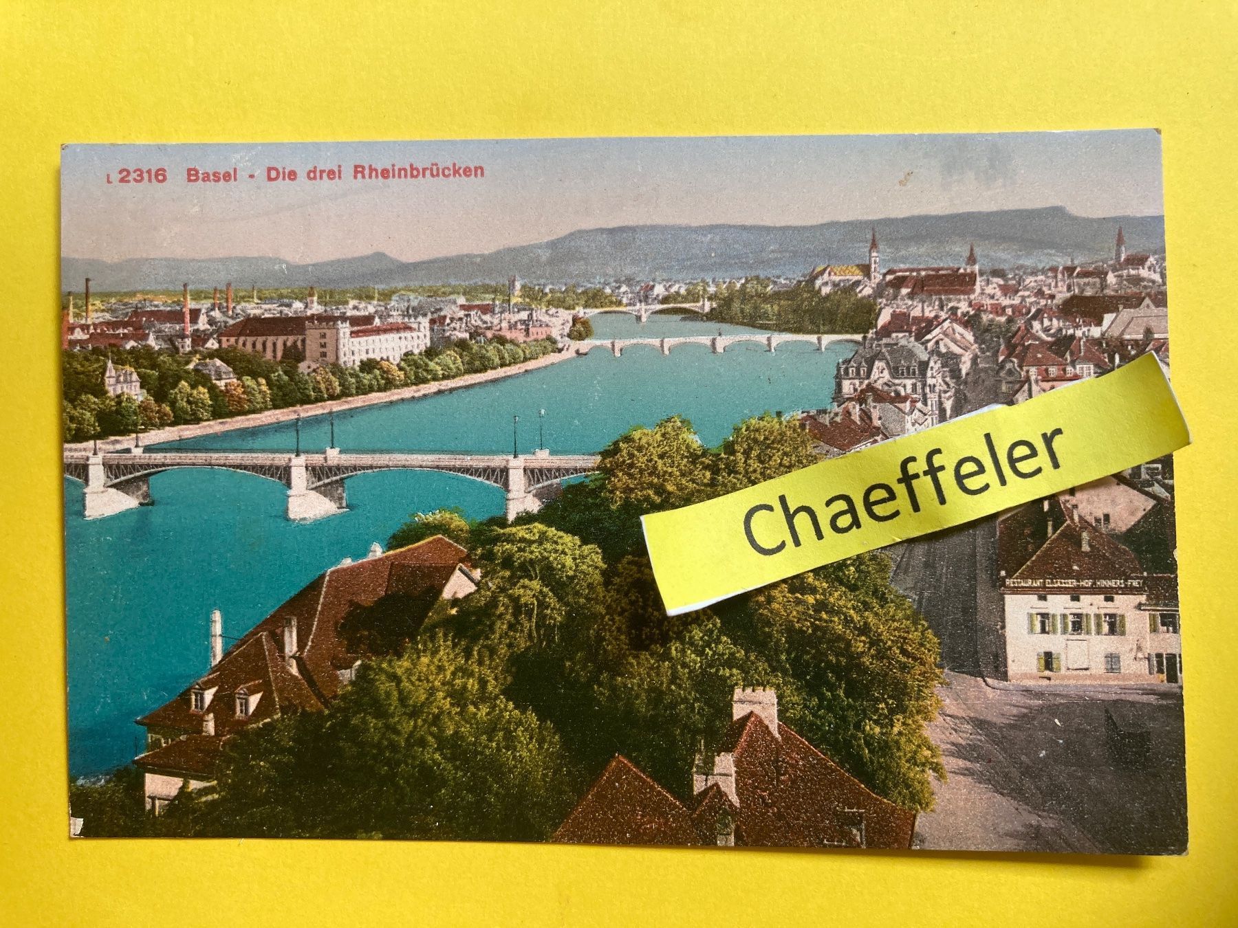 Cartoline postali: Basel - Die drei Rheinbrücken – Usato da Zürich venduto da Chaeffeler