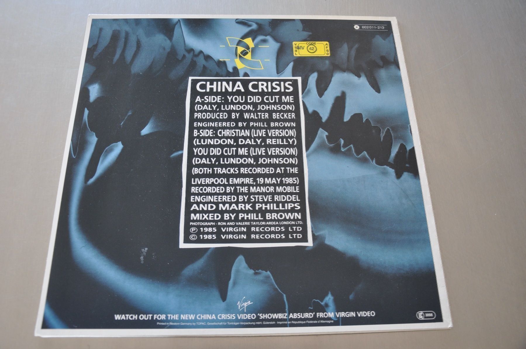 Schallplatten: CHINA CRISIS 12 YOU DID CUT ME – Gebraucht aus Sion von jaipur1401 1