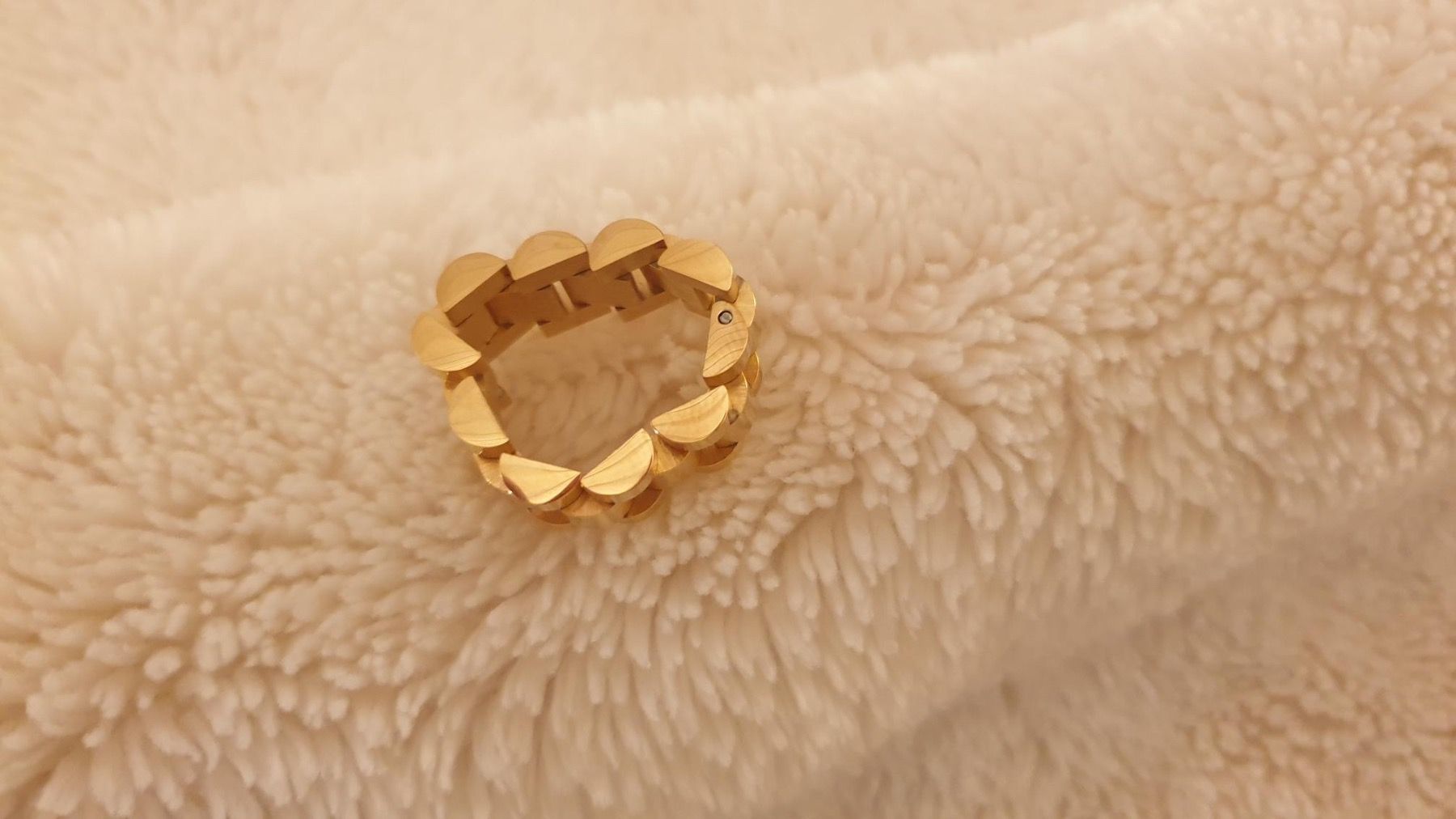 Anelli: Ring - Gliederkette - Grösse: 9 - Umfang: ca. 59.5 mm – Nuovo e nell'imballaggio originale da Würenlos venduto da JRP_71 2