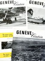 Genève Cointrin Aéroport- 4 alte Werbungen /Réclames 1946/47