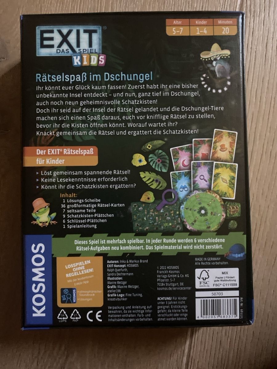 Kosmos Spiele: Exit fast wie neu alle Teile vorhanden  – Neu (gemäss Beschreibung) aus Emmenmatt von lila19 2
