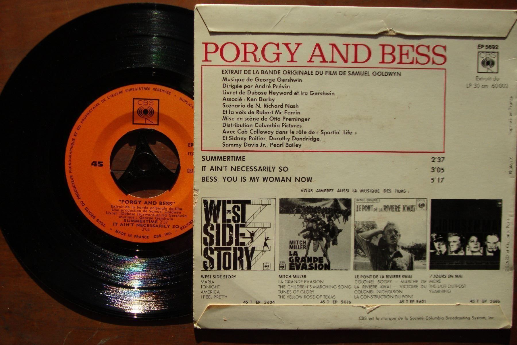 Dischi in vinile: PORGY & BESS - GERSHWIN - SUMMERTIME – Usato da Bern venduto da Uli_10_11 1