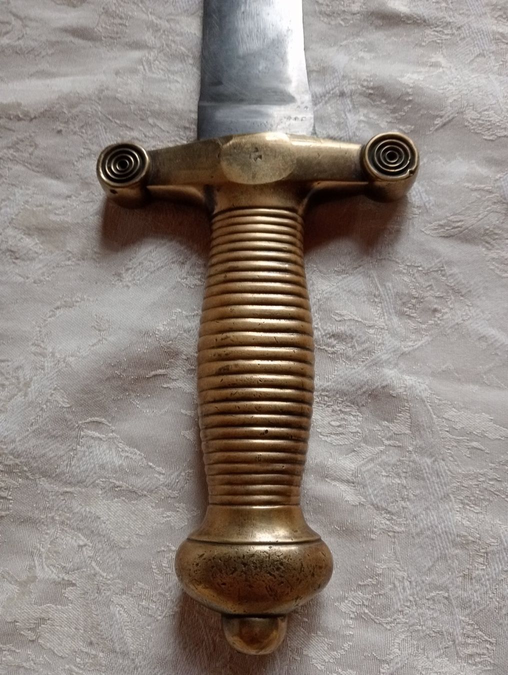 Posate: Antikes ,,Napoleon"- Messer Messinggriff 718 Gramm Dolch – Usato da Oberdorf BL venduto da Barocki888 1