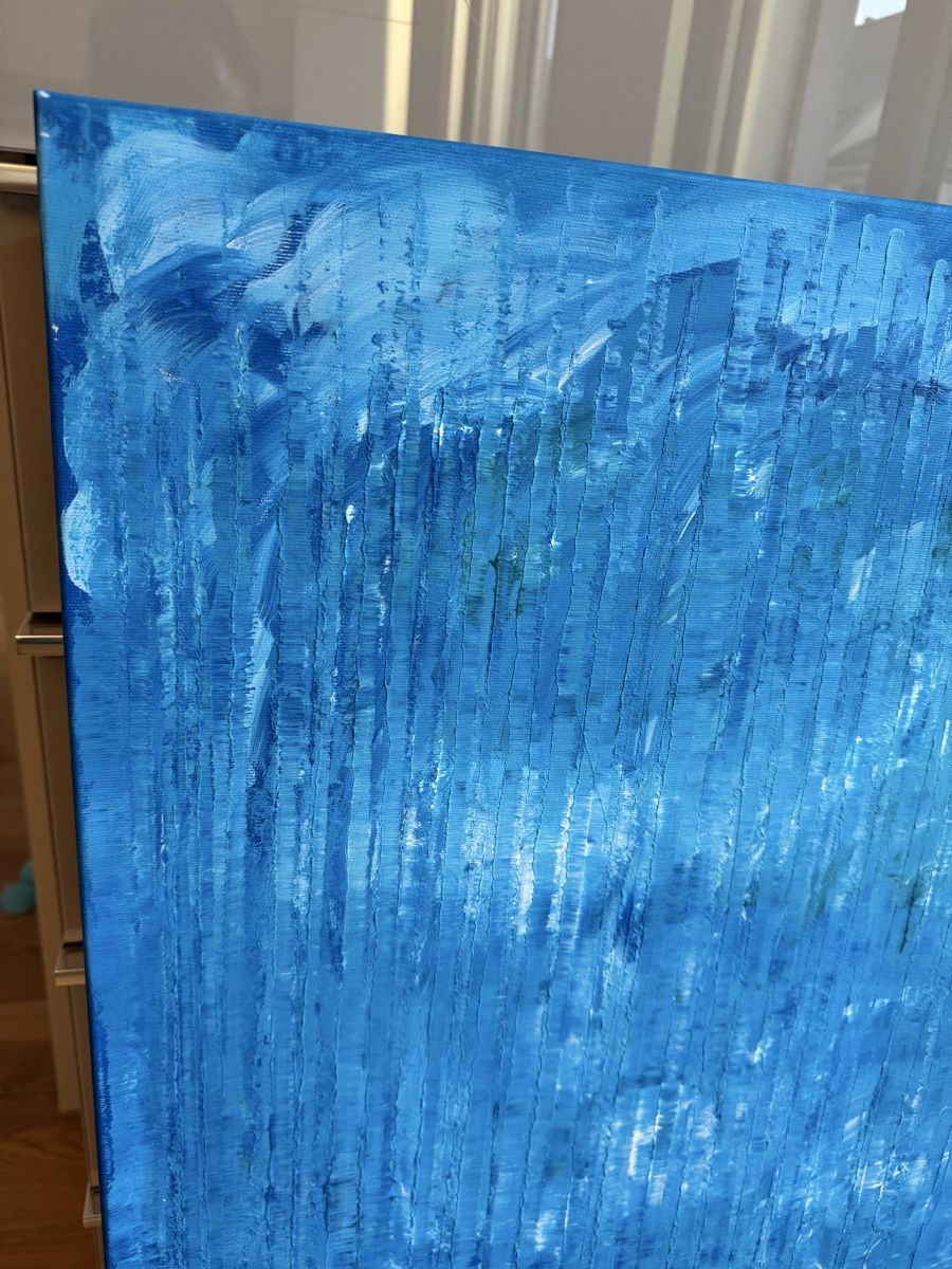 Dipinti: Schweizer Kunst Abstrakt Aqua Blau 100x80cm – Nuovo (secondo la descrizione) da Zürich venduto da LuxuryJewellery 1