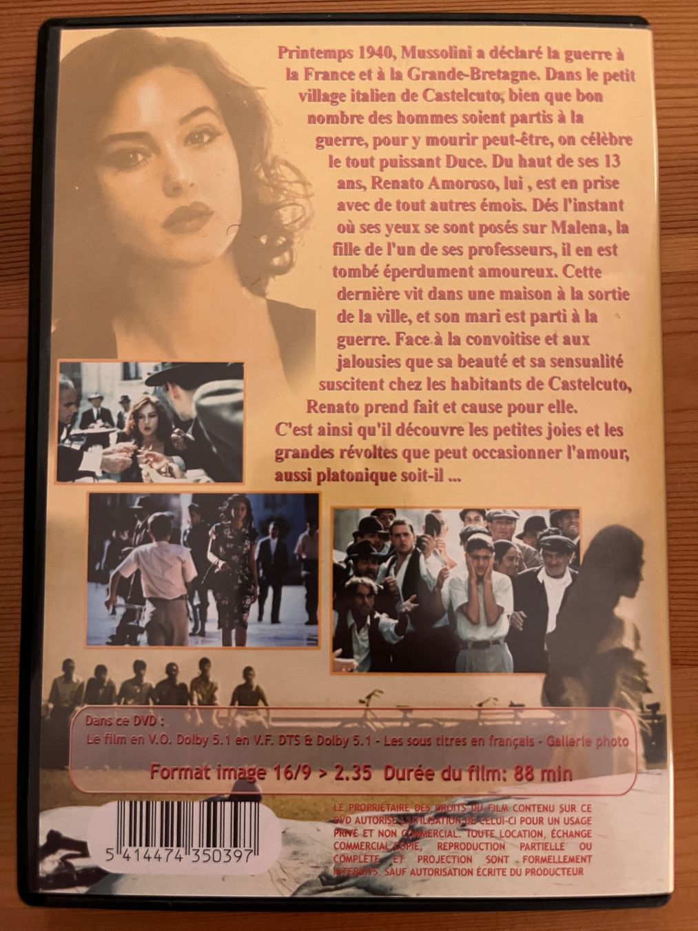 Tutti i DVDs: MALENA - GIUSEPPE TORNATORE - MONICA BELLUCCI – Usato da Lausanne venduto da sbar224 1