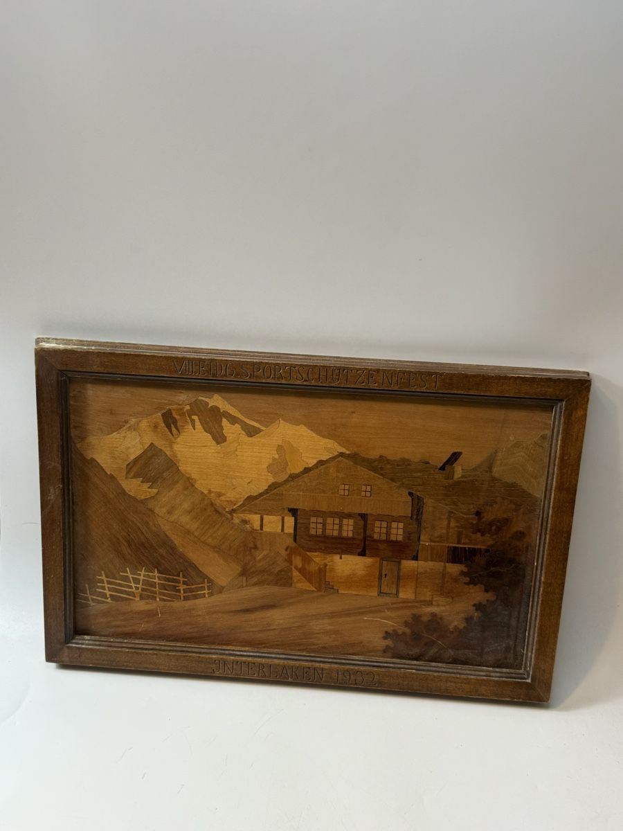 Foto & Immagini: Intarsienbild "Interlaken" 1932, Peter Imboden,    B50# – Usato da Grenchen venduto da swiss.antiques 4