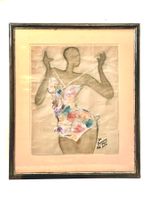 Aquarell Badeanzug für Top Girl 60 x 90cm