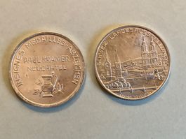 SCHWEIZERISCHE LANDESAUSSTELLUNG ZURICH 1939 - 2 Alu. Med.