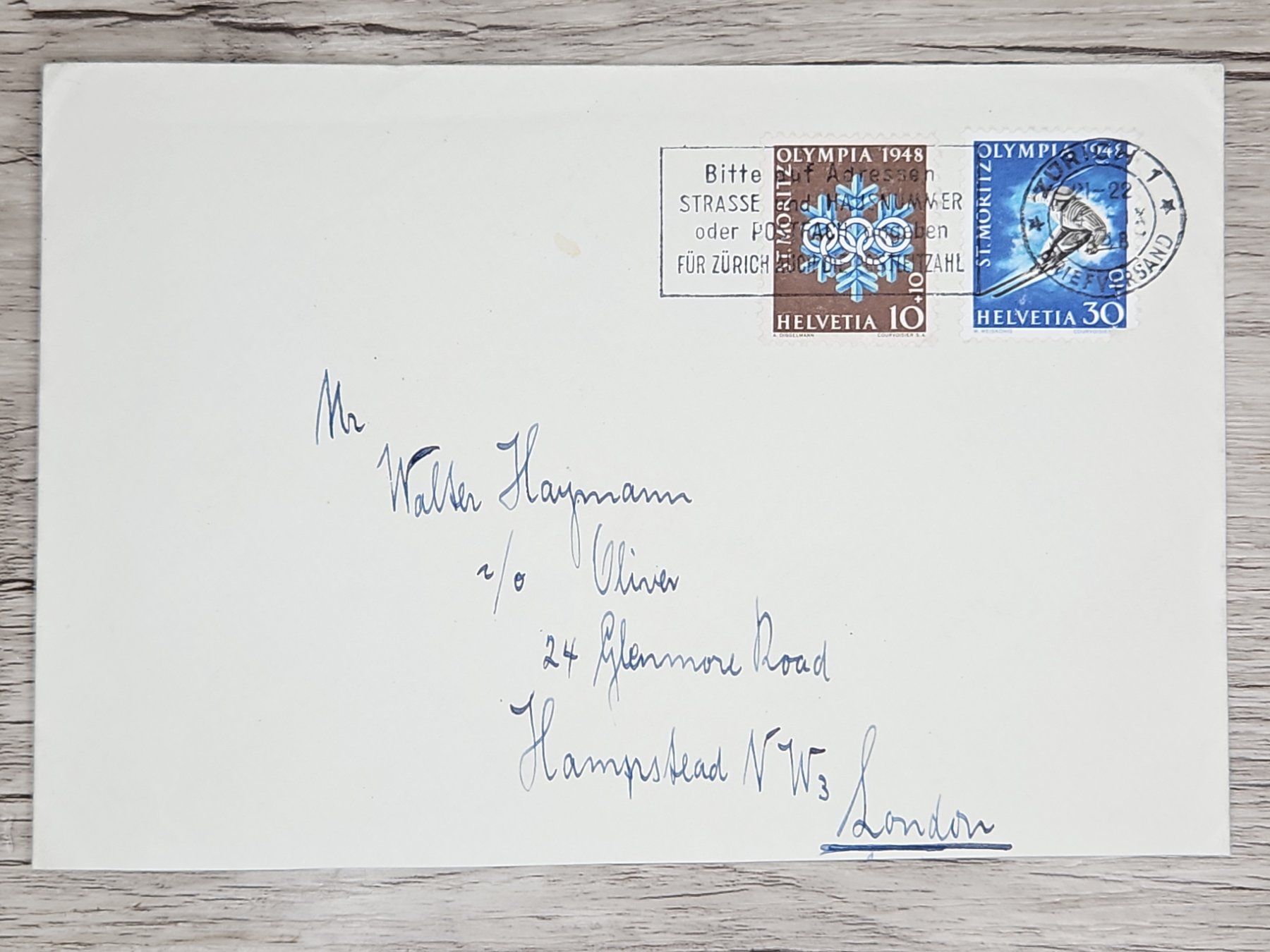 Tutti i francobolli: CL01 Enveloppe + Timbre Suisse 1948 – Usato da Cousset venduto da Patrick_Collections