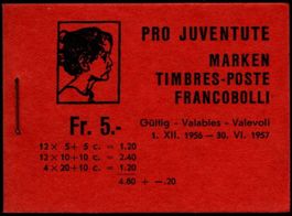 MH Pro Juventute Nr. 5 von 1956 ** SBK 70.-