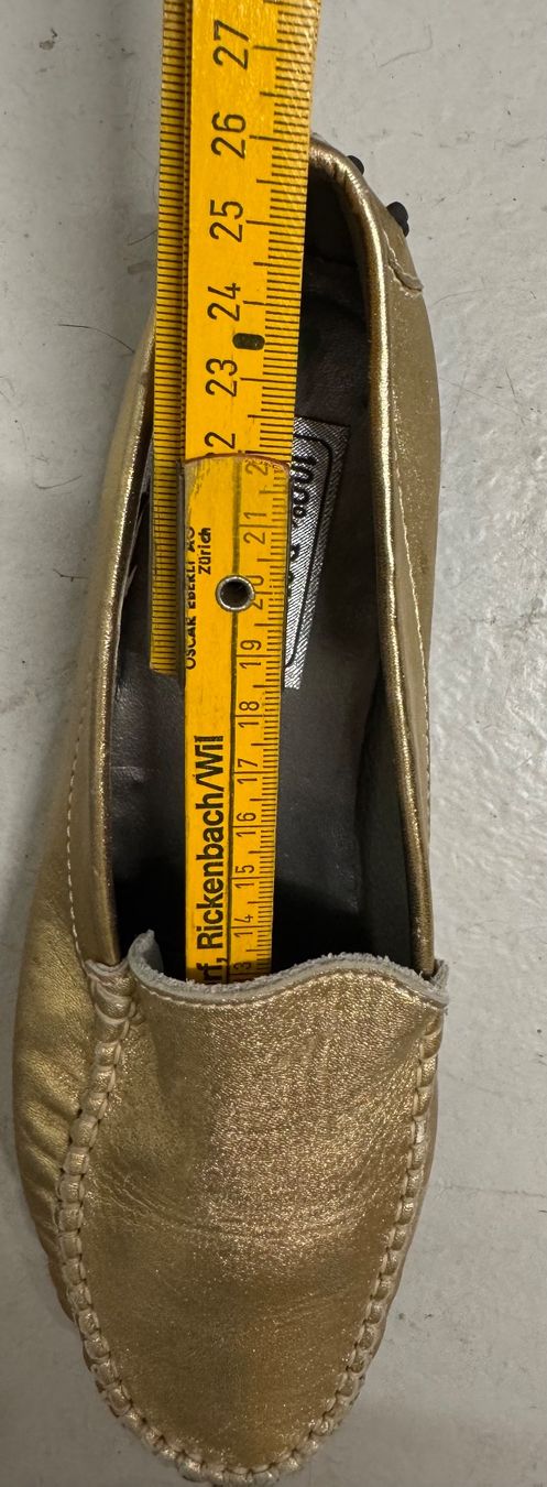 Scarpe da donna: SCHUH Damen Mokassin Voll Leder gold oder silber – Nuovo (secondo la descrizione) da Adliswil venduto da Jessik0 9
