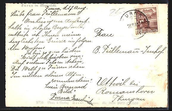 Cartoline postali: Furna, Ortspartie mit Kirche im Morgenli – Usato da Berlin venduto da bartko-reher 1
