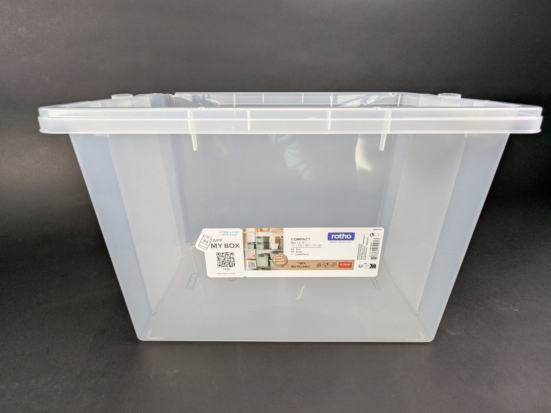 Rotho Contenitori & Simili: ROTHO Compact 3er-Set Box 19 Liter – Nuovo (secondo la descrizione) da Dintikon venduto da Restwert_Dintikon 1