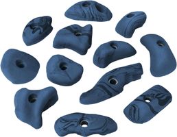 12 Klettergriffe versch. Formen blau