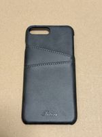 Schwarze iPhone 7/8 Plus Hülle mit Kartenfach, neu!