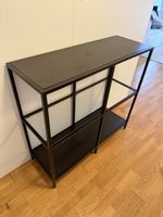 Regal Metall Glas schwarz 3 Fächer gut erhalten