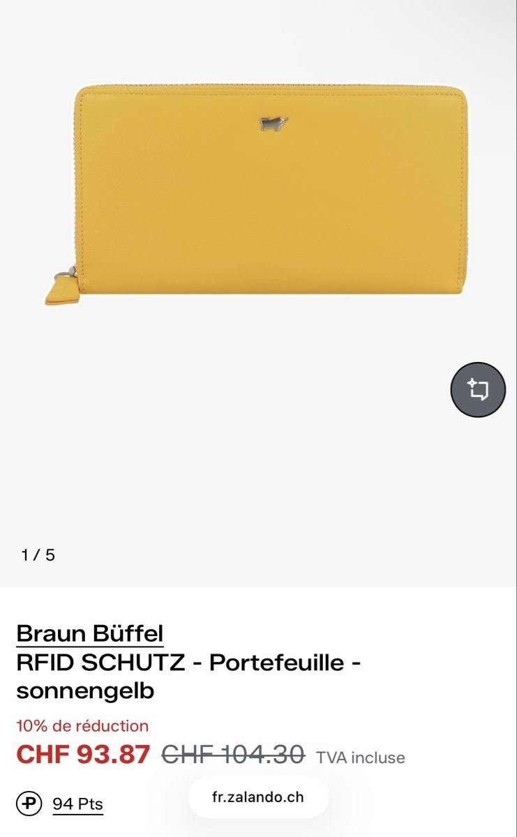 Braun Büffel Portamonete: Braun Büffel wallet with golden features – Usato da Mont-sur-Rolle venduto da Rozsnora 8