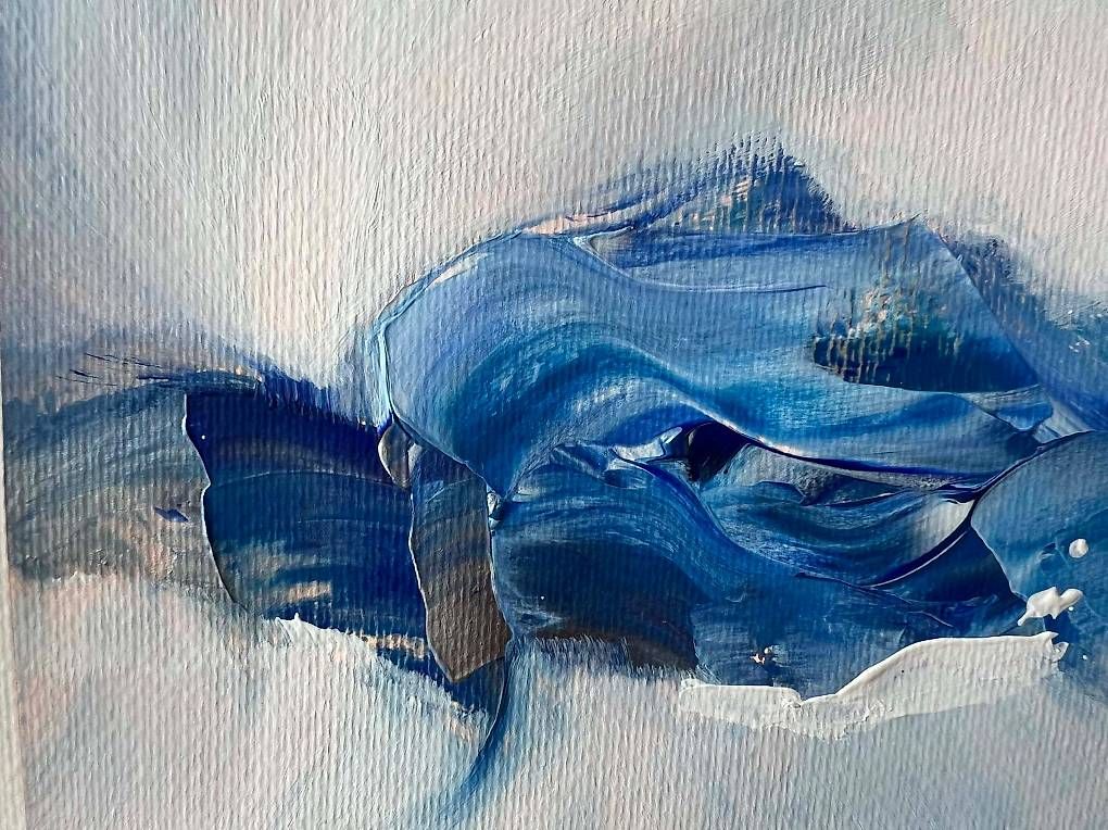 Dipinti: Acrylbild 60x20cm blau – Nuovo e nell'imballaggio originale da Urdorf venduto da manuela4 2