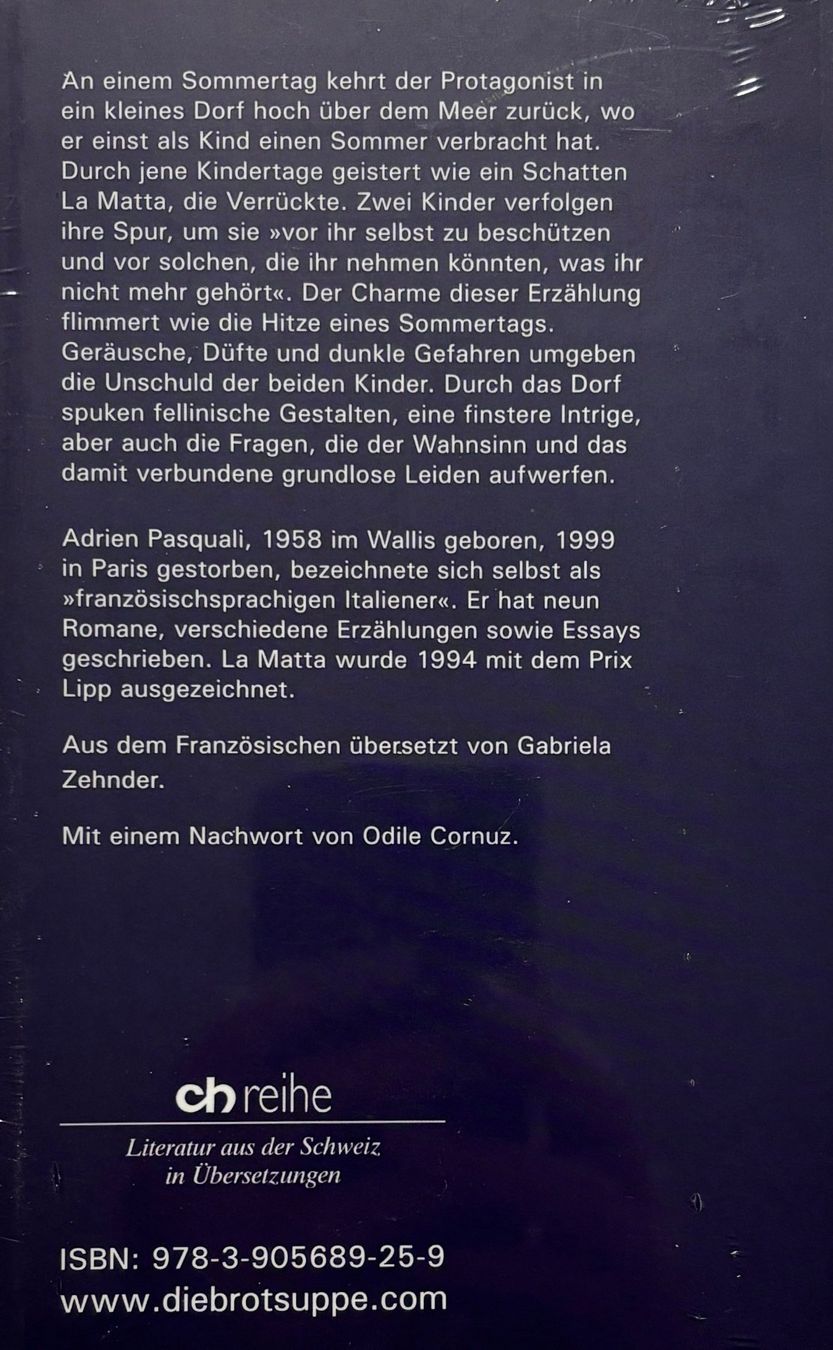 Bücher: Pasquali Adrien, La Matta (Roman) – Neu (gemäss Beschreibung) aus Sarnen von Livres 1