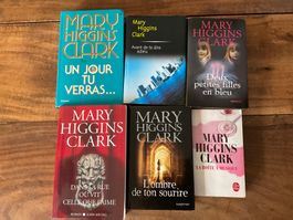 Lot de 6 romans Mary Higgins Clark, Thriller, Suspense