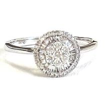750 Weissgold Ring, 8.5mm, mit Diamanten, statt 1.390 CHF