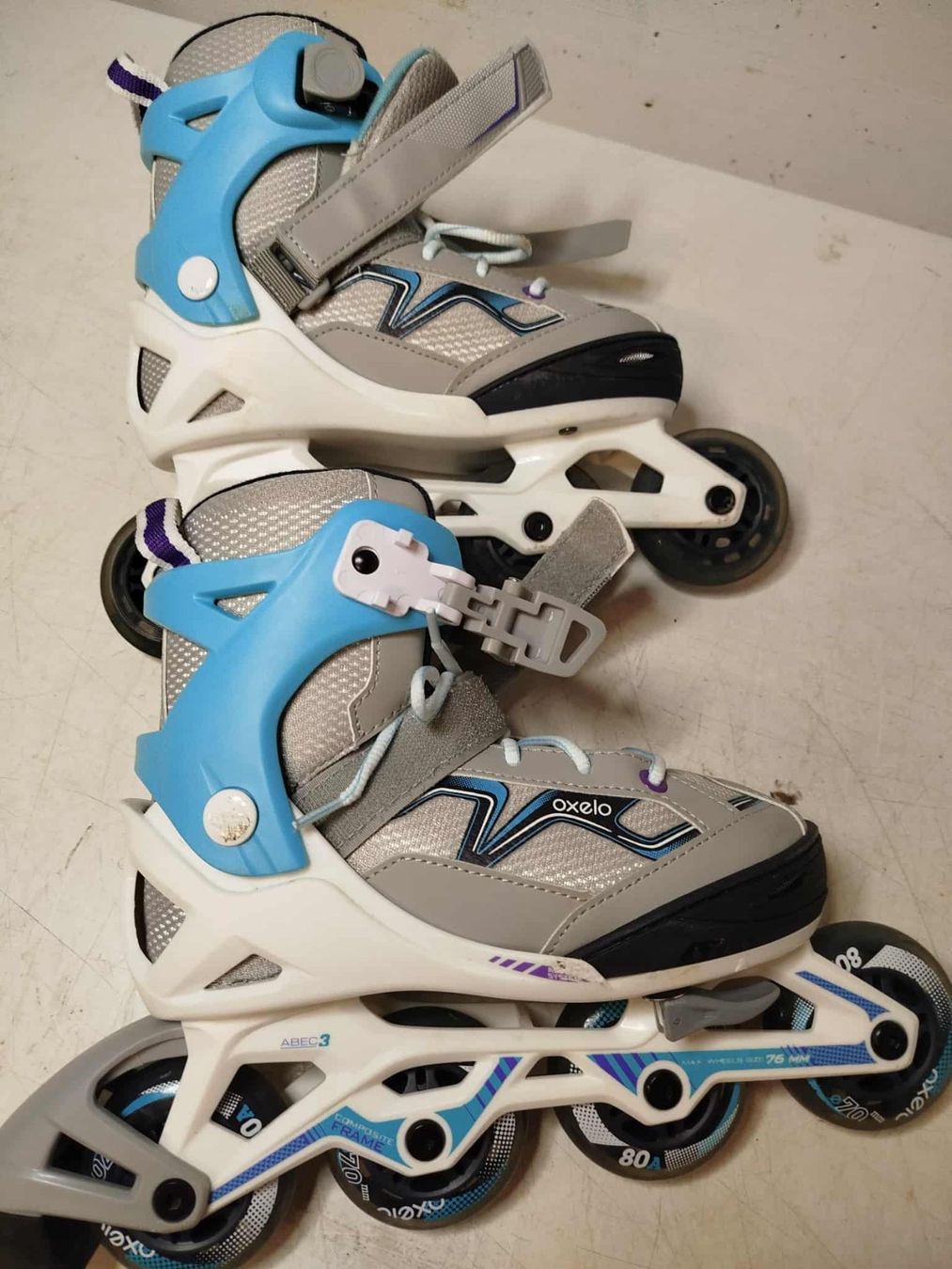 Pattini in linea & Pattini a rotelle: Patins à roulettes Oxelo – Usato da La Chaux-de-Fonds venduto da Emmaus2300CDF 1
