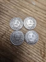 4 Silbermünzen 1 Franken 1920 Schweiz