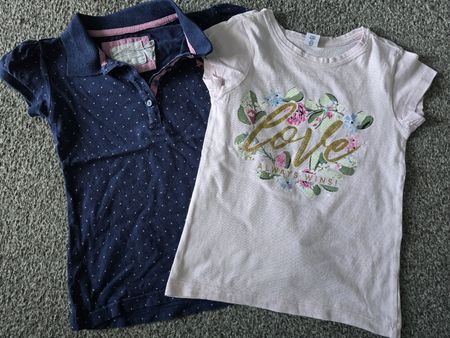 2er Pack Mädchen T-Shirts Gr.104-110