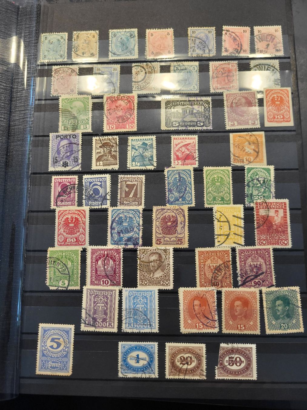 Alle Briefmarken: Sammlung Album - Oesterreich – Gebraucht aus Rümlang von Turrin