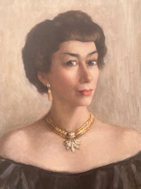 Edles Ölgemälde Damenportrait, Queen Elizabeth?, Ederli 1958 (Gebraucht ...