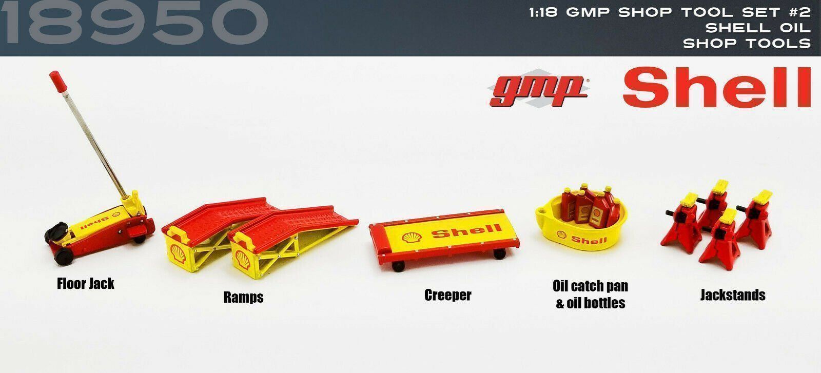 Modellini d'auto: SHELL SHOP TOOL SET #2 1:18 GMP – Nuovo e nell'imballaggio originale da Suhr venduto da Moebelsiralfred 1