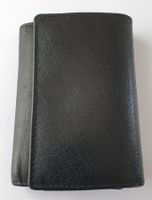 Vintage Portemonnaie echt Leder schwarz 11x8 Fiocchi Knöpfe