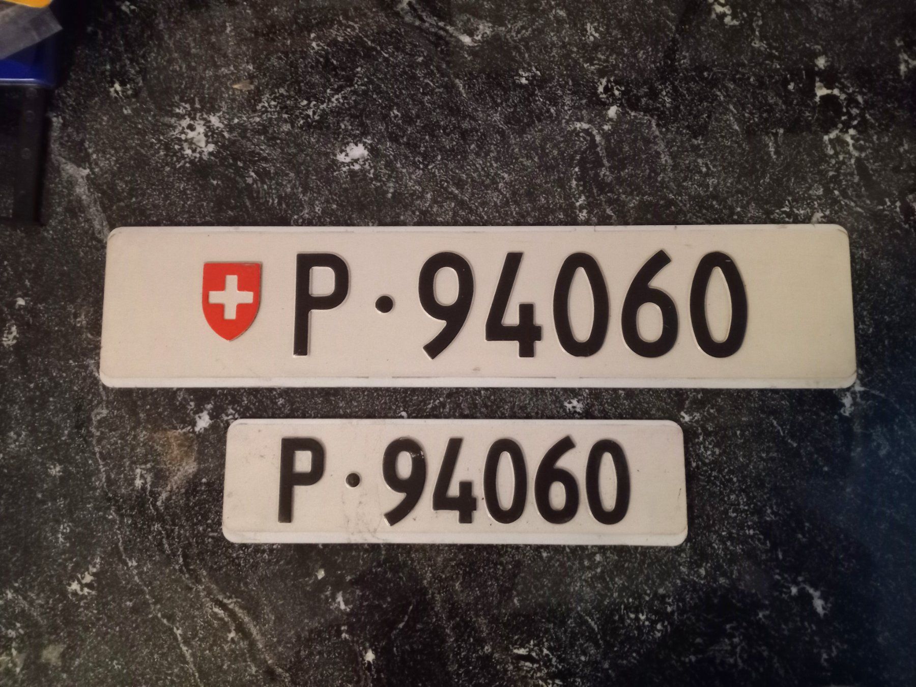 Schilder: 2x Nummernschild PTT Post ausrangiert 94060 – Gebraucht aus Küttigen von Melisch1000
