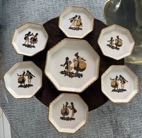 Fürstenberg West Germany Teller Set, Rarität, Top!