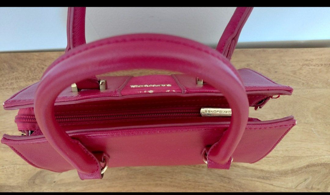 David Jones Borse da donna: David Jones Handtasche rot Leder Optik klein – Usato da Horgen venduto da zur_jq85 3