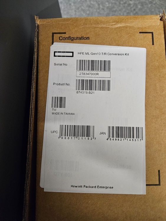 HPE ML Gen10 T/R Conversion Tower-in-Rack-Umrüst-Kit (Neu und ...