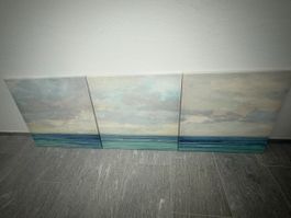 Wandbild Set 3-teilig IKEA PJÄTTERYD Meer Motiv 90x40cm gute