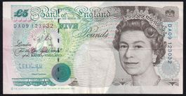 England 5 Pounds 1993