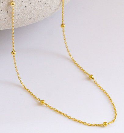 Pompidou Catenine: Ankerkette mit Kugeln gold – Nuovo (secondo la descrizione) da Bern venduto da Rebby_H 3
