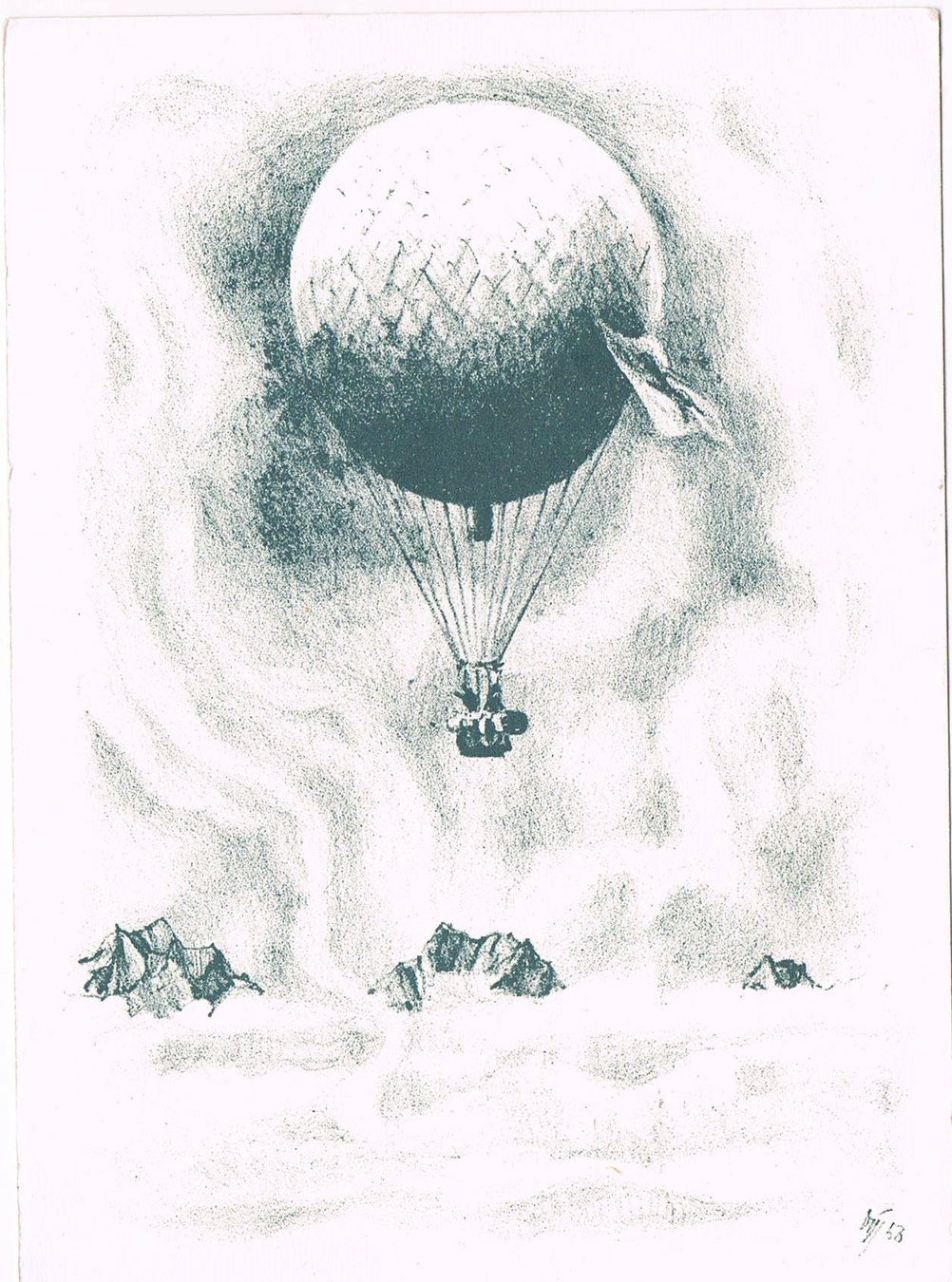 Ansichtskarten: Ballonpostkarte UNGARNHILFE 1956 – Gebraucht aus Buchs AG von Baerfisch