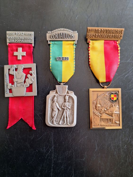 Medaillen: Medaille schiessen 1982 – Gebraucht aus Genolier von Antoine30