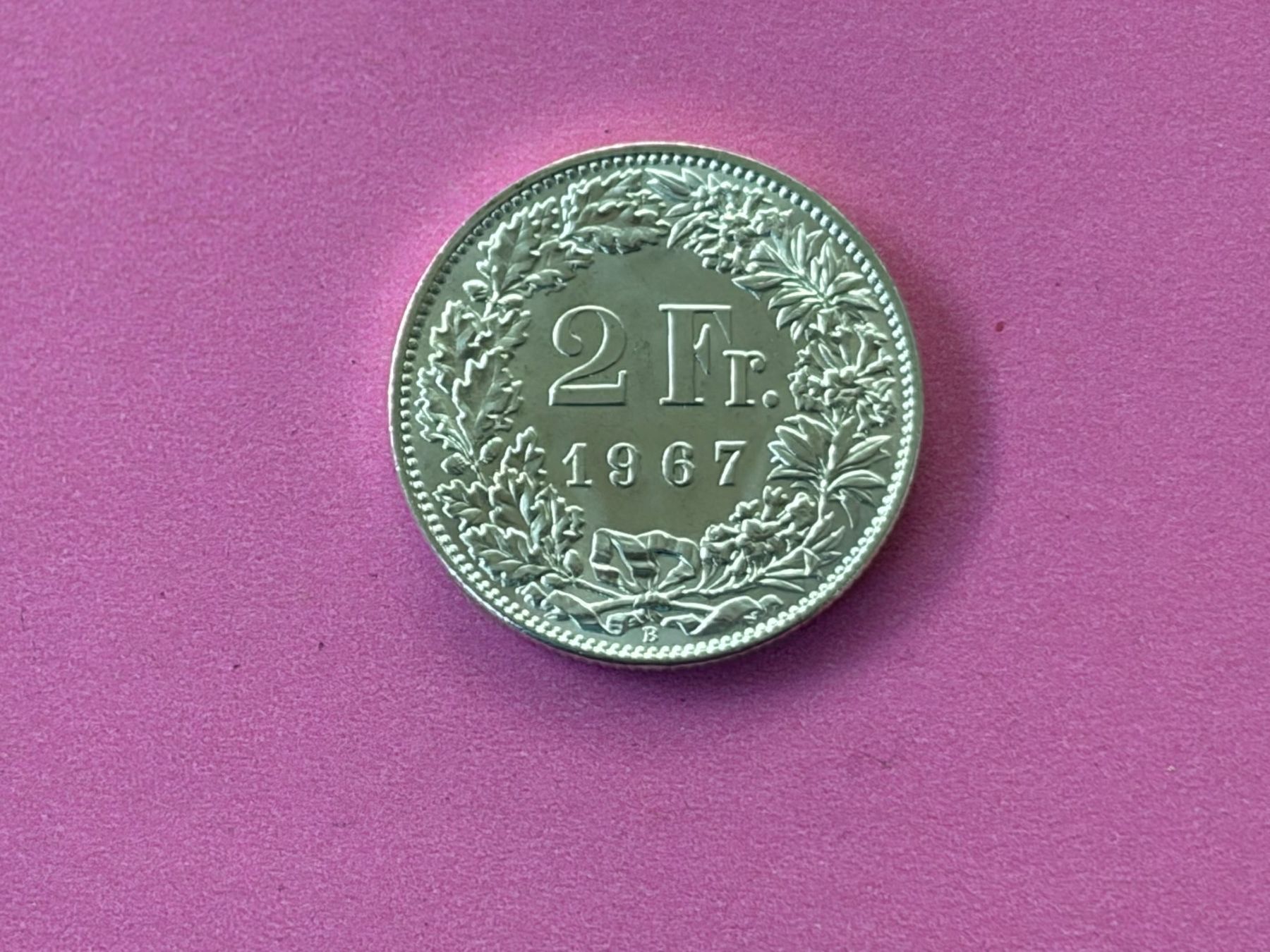 Tutti le monete: 2 Fr. 1967 stgl. – Usato da Kräiligen venduto da wolle2101