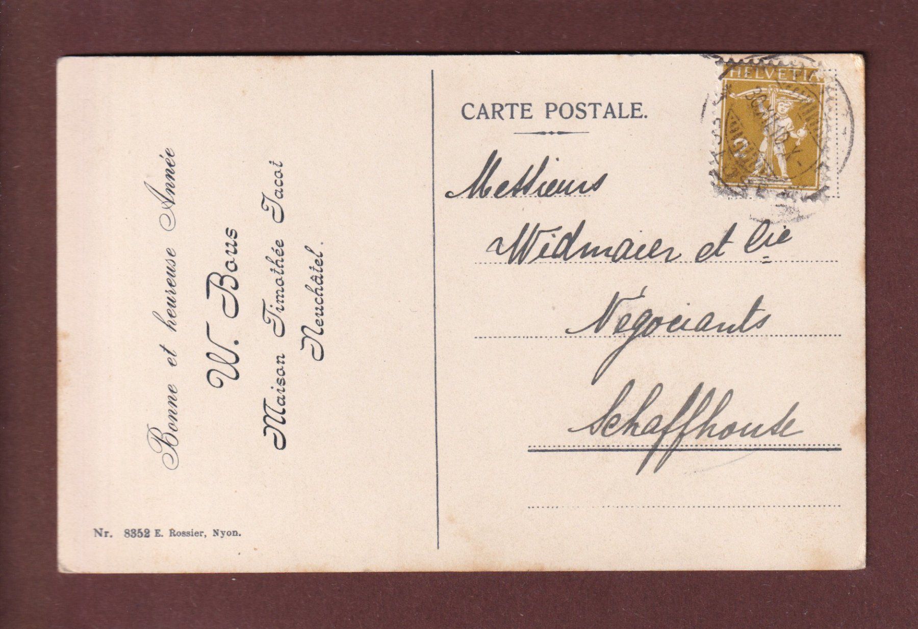 Cartoline postali: NEUCHÂTEL - Musée des Beaux-Arts - 1910 – Usato da Pully venduto da nicecards 1