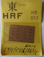 HRF 013 Messing-Nummernschilder C 4/5, C 5/6, Eb 3/5, E 4/4