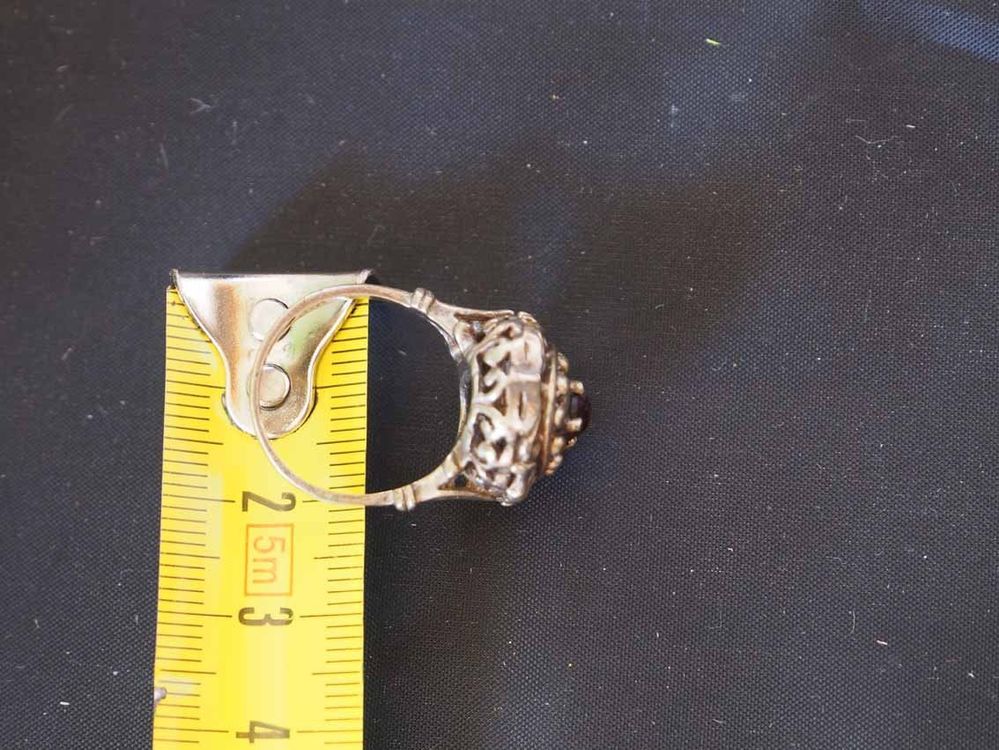 Bague Ancienne Argent Art Déco Poinçon Tête De Minerve - Taille 55 - Occasion