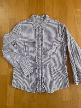 Bluse gestreift mit Rüschenbesatz Gr.44 von Seidensticker