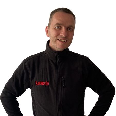 Fleece Jacke mit Bitcoin Logo (Stickerei)