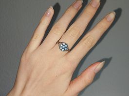 Antiker Vintage Ring mit blauen Steinen ✨