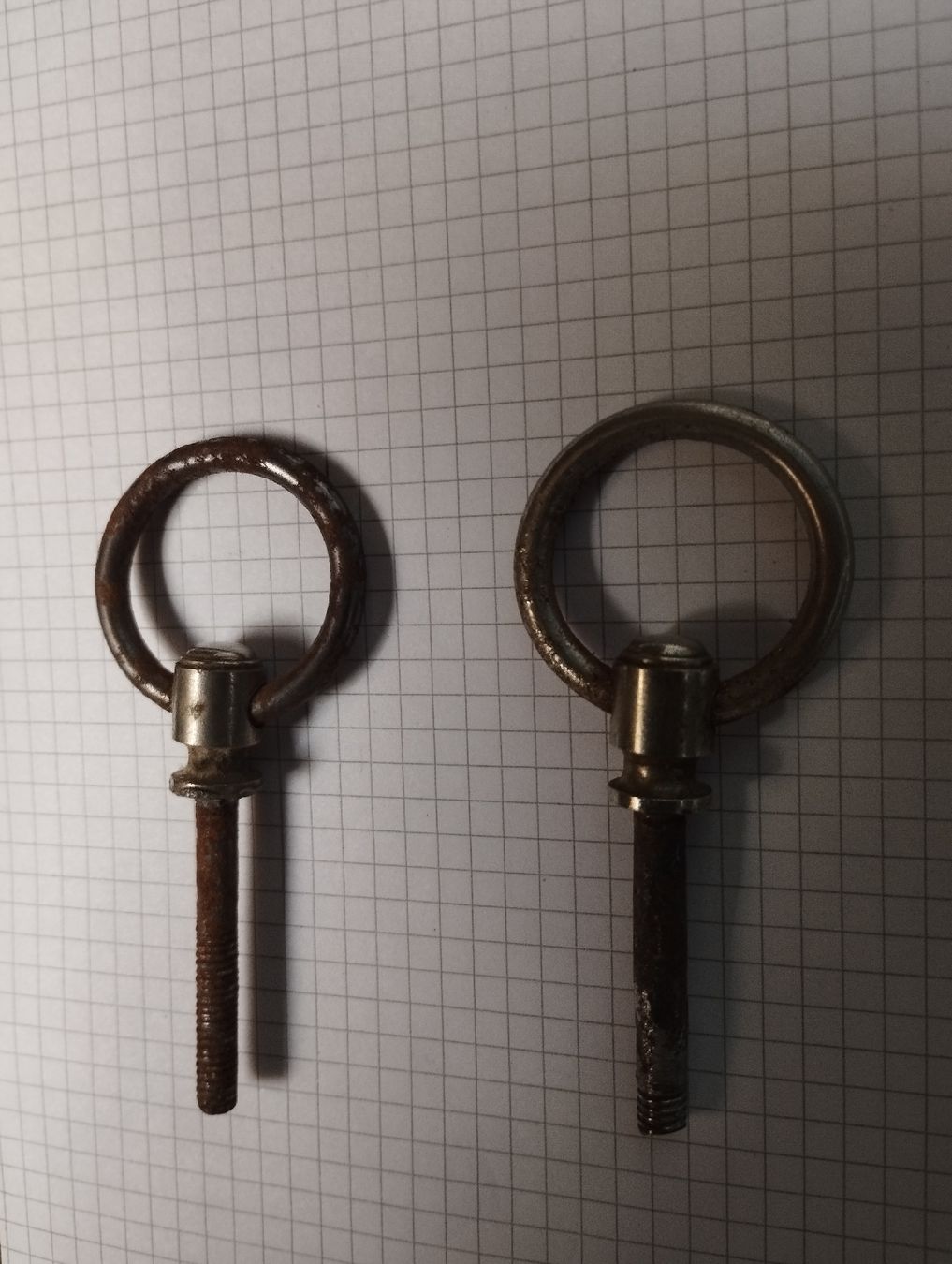 Quincaillerie: Zwei Ringbolzen mit Gewinde gebraucht – D'occasion à Ostermundigen par Dinge1 1